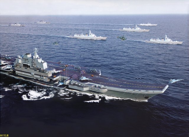 中国航母编队已通过台湾海峡进入南海
