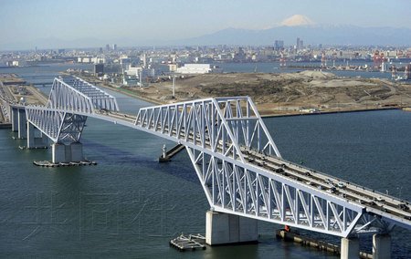 东京跨海大桥京门大桥通车有望成新景点