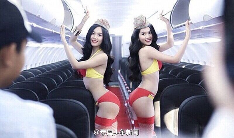 传越南空姐比比基尼照 越捷航空（VietJet Air）广告宣传|陈氏玉贞