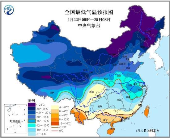 寒潮暴雪大风“三警齐发”：0度线将南压至华南