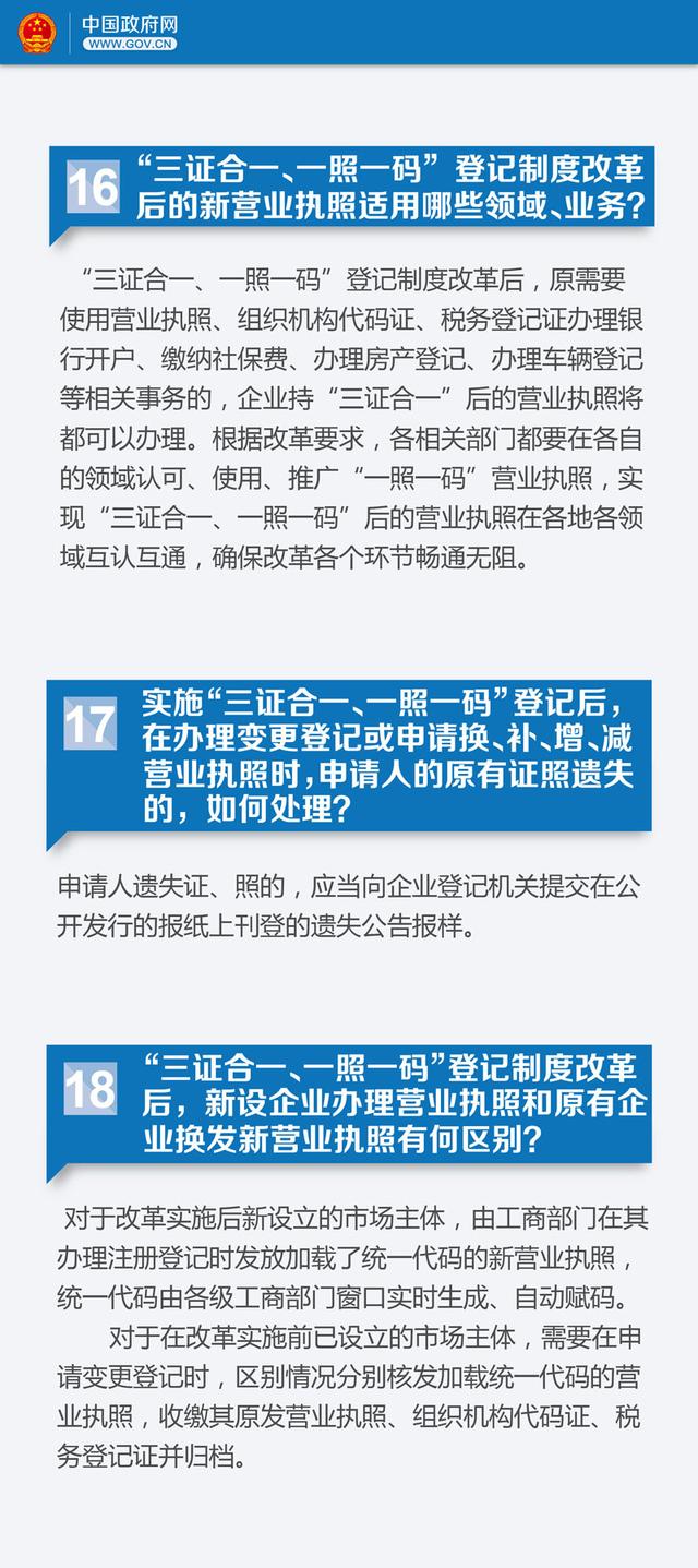 关于总理力推的“三证合一”