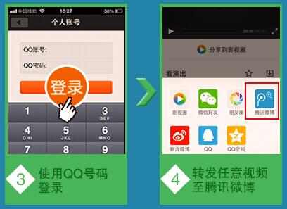 转发视频至腾讯微博的教视频折花图片