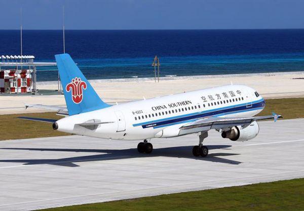 美官员:近日有空客A319等进出永暑礁 或为高官座机