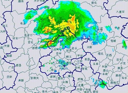 今天白天北京将有阵雨天气,其中,今天09时30分到11时30分昌平区部分图片