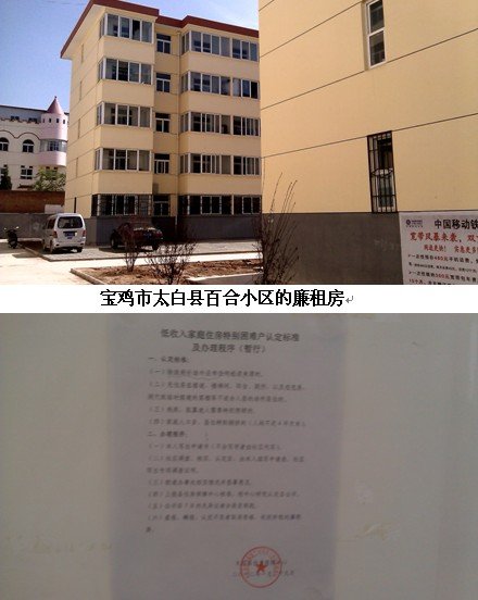 陕西太白县廉租房公开出售 官方称为补资金缺口