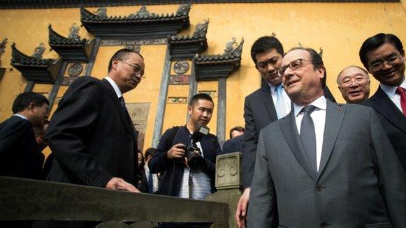 奥朗德携豪华团访华 望深化气候经贸等领域合作