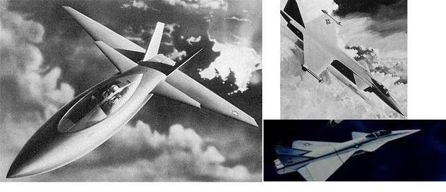 采用鸭式布局美国atf早期方案,左边是早期的f-22方案,注意右下侧与