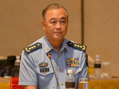 资料图:新任中国空军司令马晓天上将