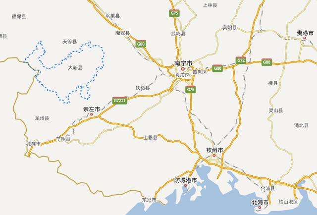 大新县隶属于崇左,是广西的边境县.图片