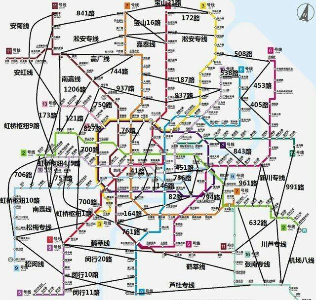 教师为上海地铁绘"公交补丁" 获赞"最牛换乘图"_新闻_腾讯网