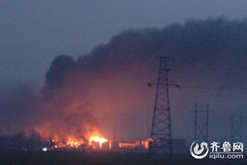 山东阳谷药厂爆炸声如同地震 现场已封锁(图)