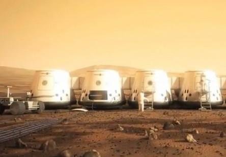 在火星上建立人类的永久性定居点(设想图,来源于网络)