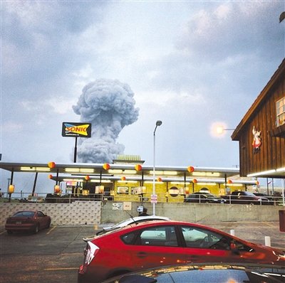 美国化肥厂爆炸引发2.1级地震 官员称如核爆炸