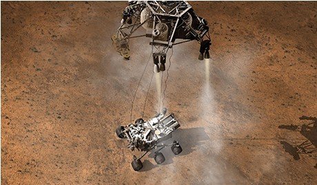 “好奇号”火星车完成首秀 用激光化解石块(图)