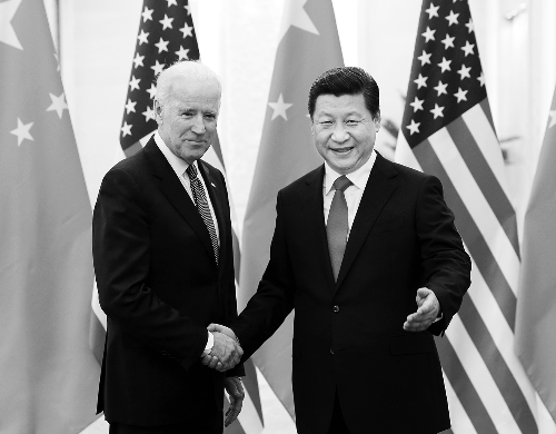 昨日，习近平会见拜登