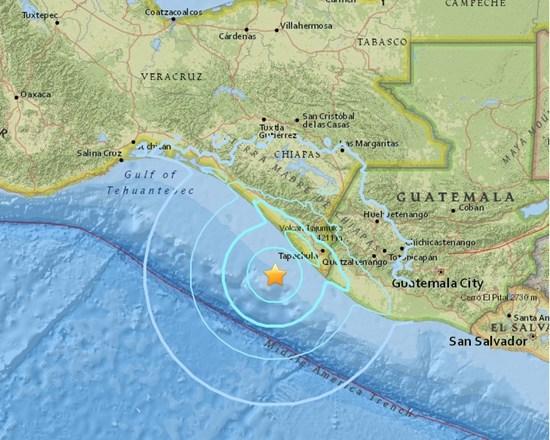 墨西哥发生里氏5.7级地震 震源深度35公里