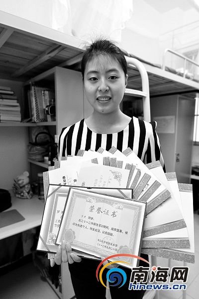 海南女大学生获评自强标兵 做20多种<em>兼职</em>养活
