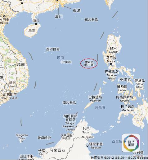 谷歌地图移除黄岩岛中文标注 改注"民主礁"