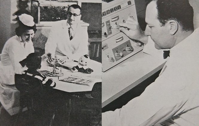 20世纪60年代的癌症研究所。 20世纪60年代的癌症研究所。