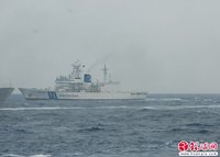 高清：中国渔政船在钓鱼岛海域与日本舰机对峙