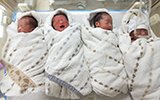 罕见!女子产下龙凤四胞胎 平均只有3斤
