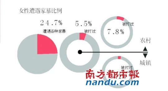 报告称全国四分之一女性曾遭家暴