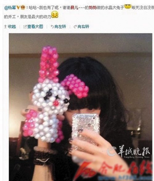 除了石头,李晨还爱送"串珠兔子"