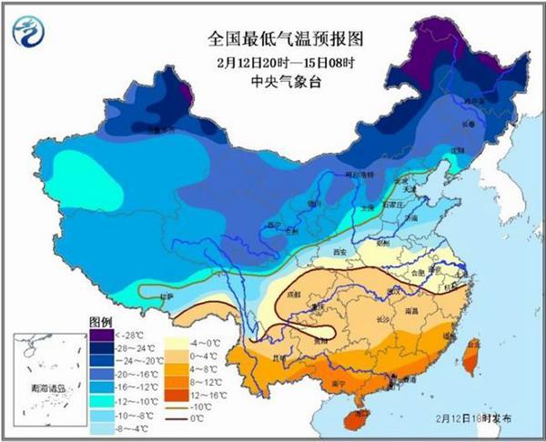 中央气象台发布寒潮黄色预警