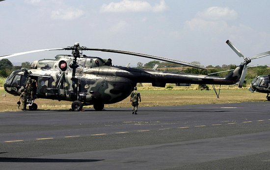 资料图:尼加拉瓜空军的米17直升机
