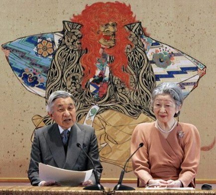 资料图:日本天皇明仁和皇后美智子