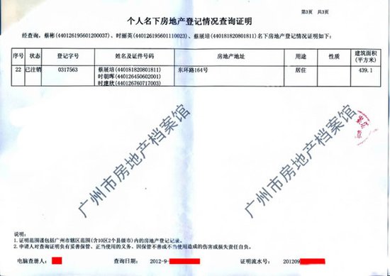 广州番禺城管分局政委被停职 全家有21套房产