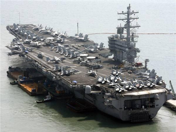 美航母着火安倍当天也在舰上 美军拒绝透漏火情