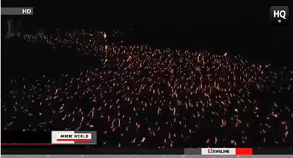 印尼近4000人举火把游行 打破两项吉尼斯纪录(图)