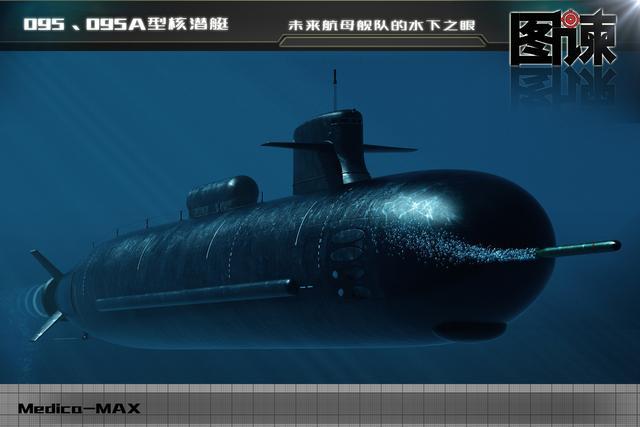 资料图:网友设计的中国下一代核潜艇095想象图