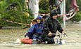 Sanya, Hainan provinsen Område mere alvorlig torden og kraftig regn vand