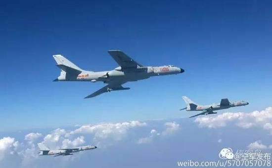 中国空军赴南海战巡 几乎囊括空军所有主力机种