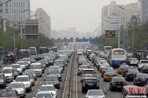 北京四环以内拥堵等级均已达严重拥堵(图)