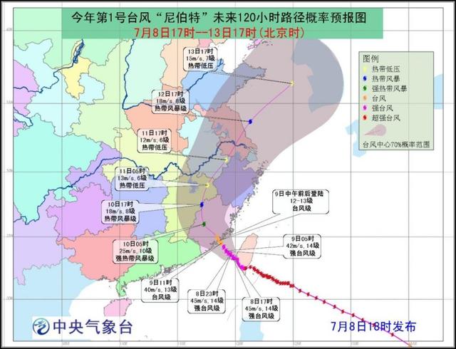 “尼伯特”9日中午前后登陸福建龍海到福清一帶