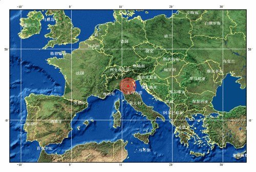 意大利北部6级地震致1死2伤 市民跑到街上避险