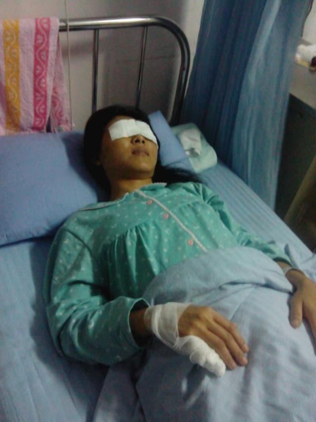 黑龙江一女子被疑似精神病男子抠瞎双眼(图)