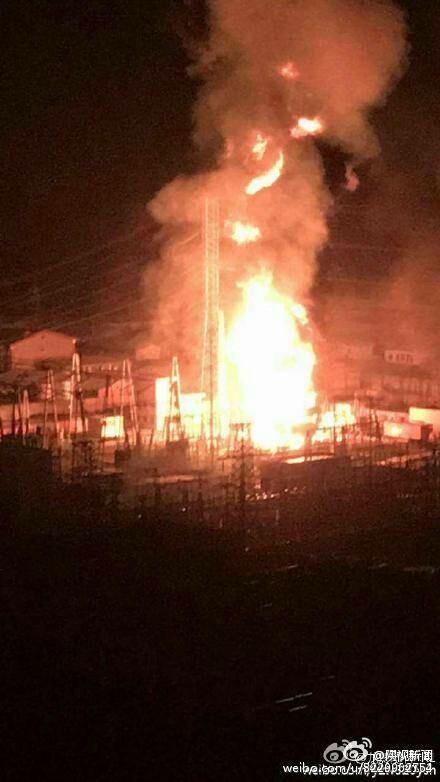 西安南郊一变电站发生爆炸 周边大部区域停电