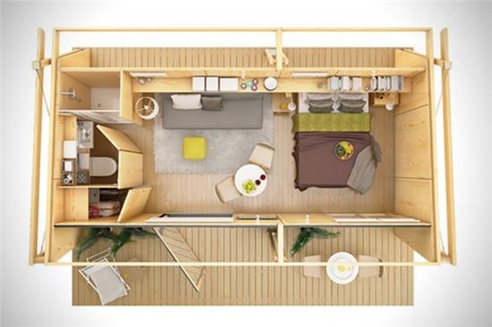 预制式微型露营公寓 5小时就能搭建一套房