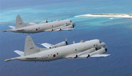 日本海上自卫队P3C警戒侦察机训练情景(来源:日本媒体)