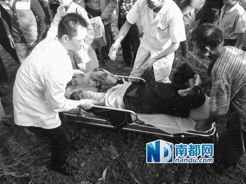 <p>    事发后，受伤的岳汉成被送往医院抢救。据称当时还可讲话，但当晚即因失血过多不治身亡。 村民供图</p>