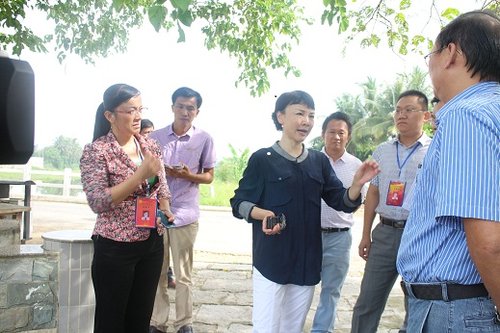 琼海:宁虹雯到万泉镇调研自行车绿道建设情况