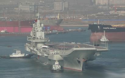 媒体称中国首艘航母本次海试将进行舰载机测试
