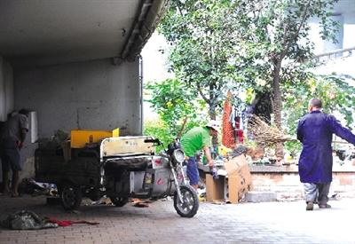 郑州七旬看老人命丧立交桥下 疑被流浪汉打死