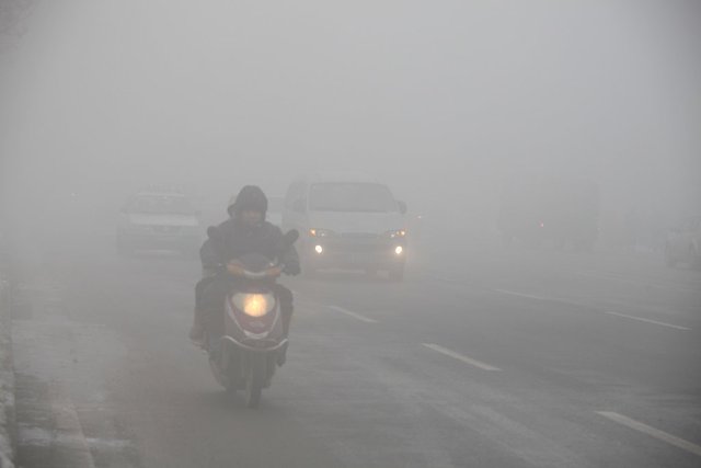 吉林中南部遭遇大雾天气 部分地区能见度为零_新闻_腾讯网