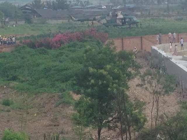 俄制米171运输直升机坠毁在四川大邑县王泗乡镇农田