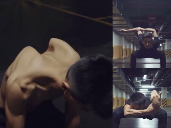 男子秀特技“喷出”肩胛骨 上演“人体变形金刚”